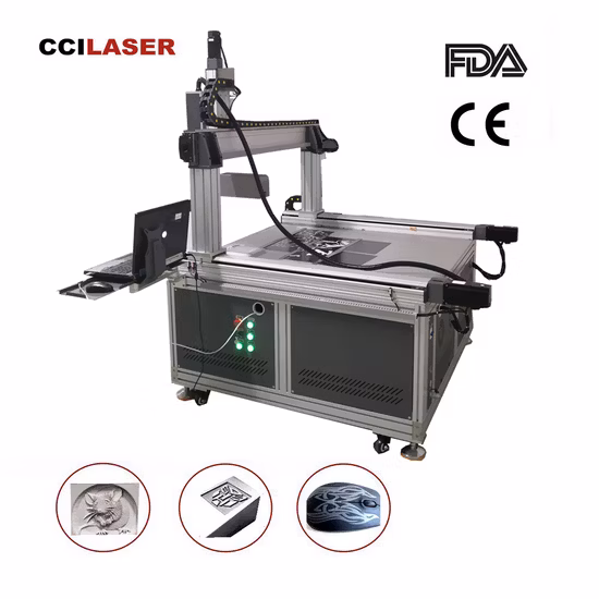 1000*1000mm 1300*900mm 900*600mm 3D Dynamic Focus CO2-Faserlaser-Markierungsmaschine