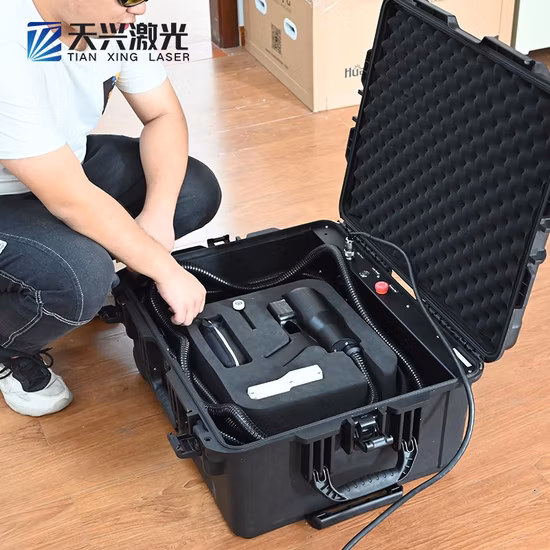 Laser-Rostentfernungs-Reinigungsmaschine Tragbare gepulste Laserreinigung Jpt Mopa Faserlaser-Reinigungsmaschine 100 W